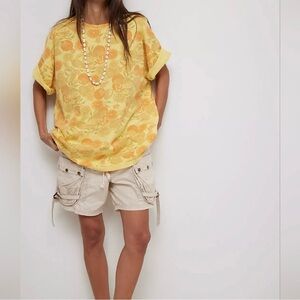 NWT Free People Printed Devon Tee Size XL